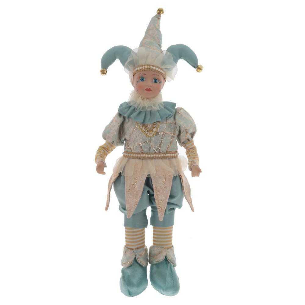 REMECO COLLECTION Игрушка набивная 807235 Клоун (музыка,движение) мятный/золото 18х13х55см 