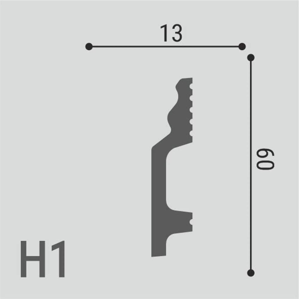 Плинтус XPS POLYMER Н 1 (60*13)/26