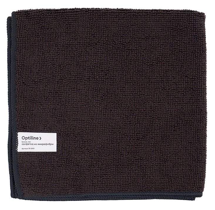 Салфетка из микрофибры Optiline 40х40см черный 31-3977