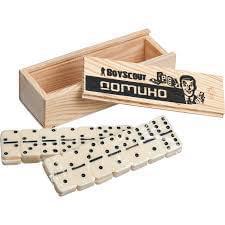 BOYSCOUT Игра настольная Домино в деревянном пенале 61453