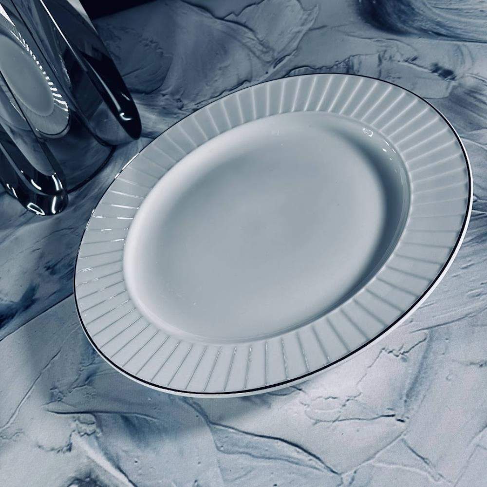 LENARDI Marzipan Grey Тарелка 102-044 мелкая 23см  