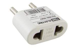 Адаптер переходник-евро плоский  10А  бел.  16915