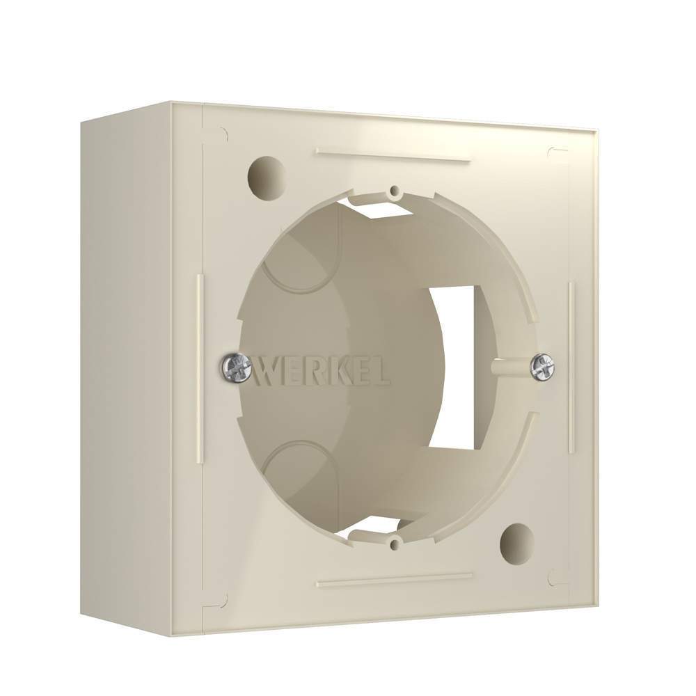 Коробка для наклад монтажа (слоновая кость)  W8000003