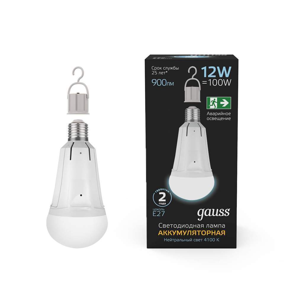 Лампа светод. Black Gauss  A80 12W 4100К E27  102002212