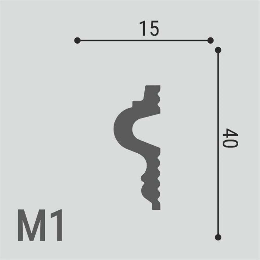 Молдинг XPS POLYMER М 1 40*15/45