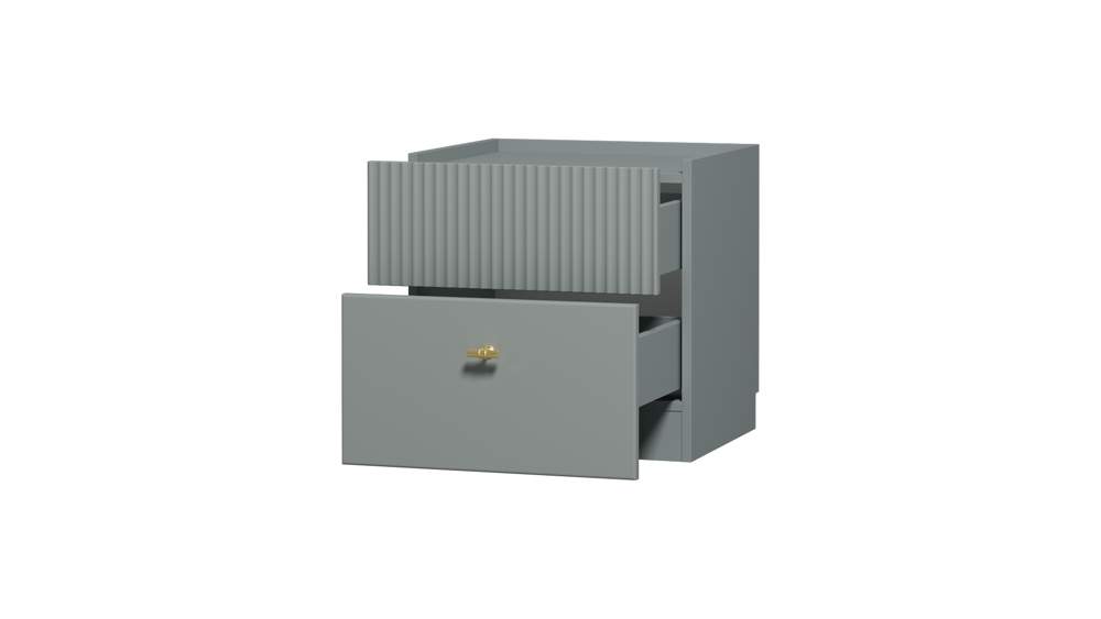 ТЕФИЯ тумба прикроватная  МДФ матов. Монблан супермат./Пыльный зеленый