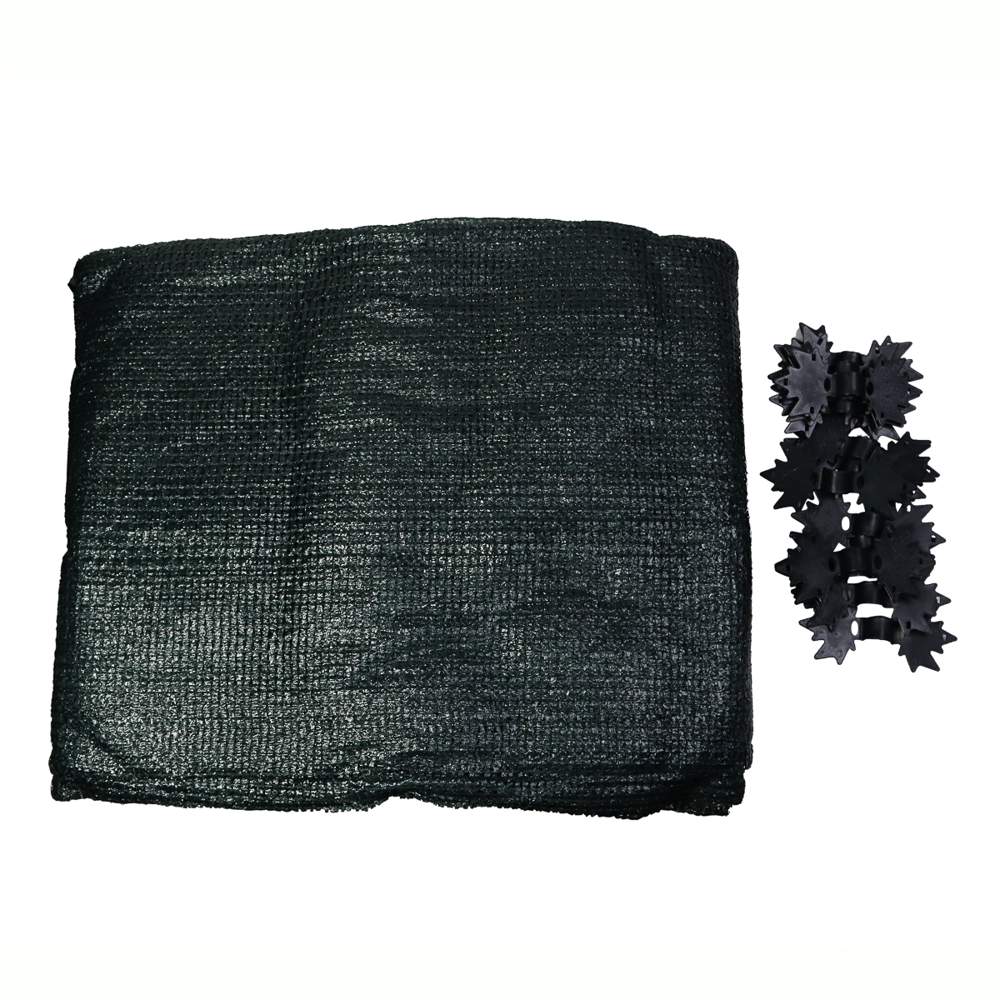 Сетка затеняющая зеленая с клипсами (19шт)  4х5м