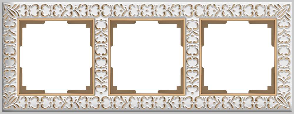 Рамка  Frame белое золото 3-м  WL07-03 Металл Antik - W0031523