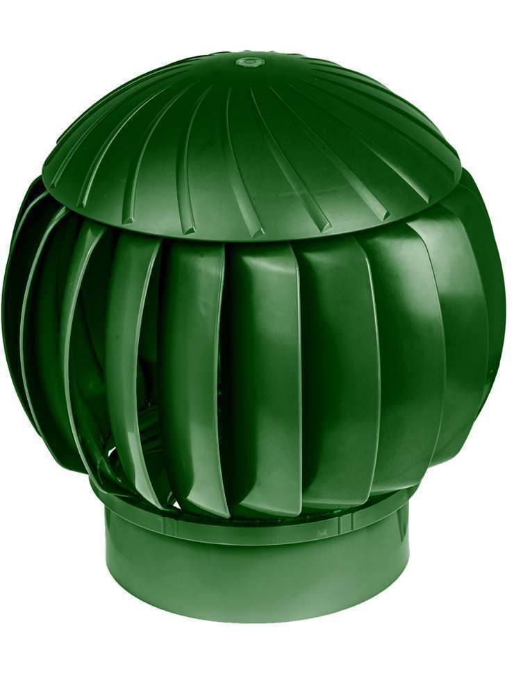 Турбина ротационная RRTV вентиляц. D160 пластик Green