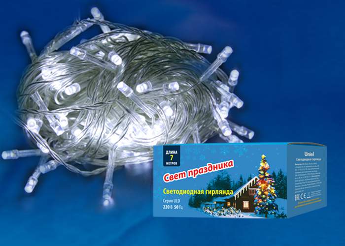 Гирлянда с/д ULD-S0700-060/DTA  White IP20   7м   Белый свет 05260