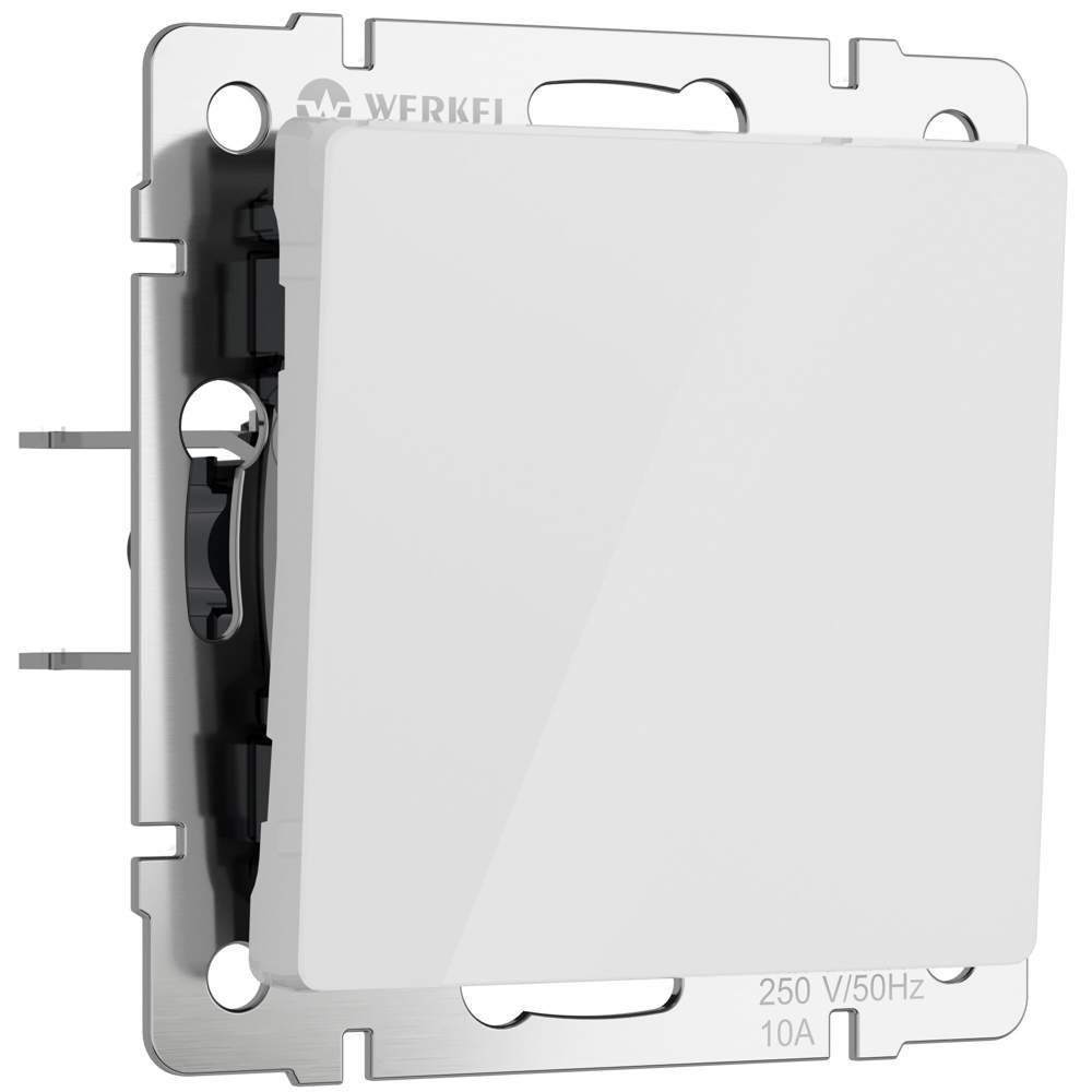 Выкл.  Werkel  1-кл.  (белый акрил)  -  W1110041