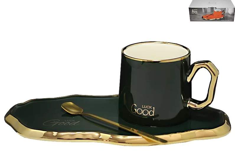 LENARDI Набор чайный 106-078 2пр/1перс 280мл зеленый 