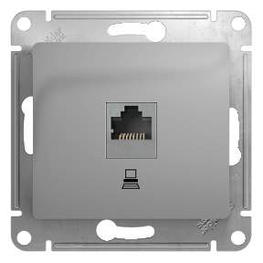 Розетка SE Glossa  Алюмин. RJ45 компьют. 1-м  кат.5е  GSL000381К