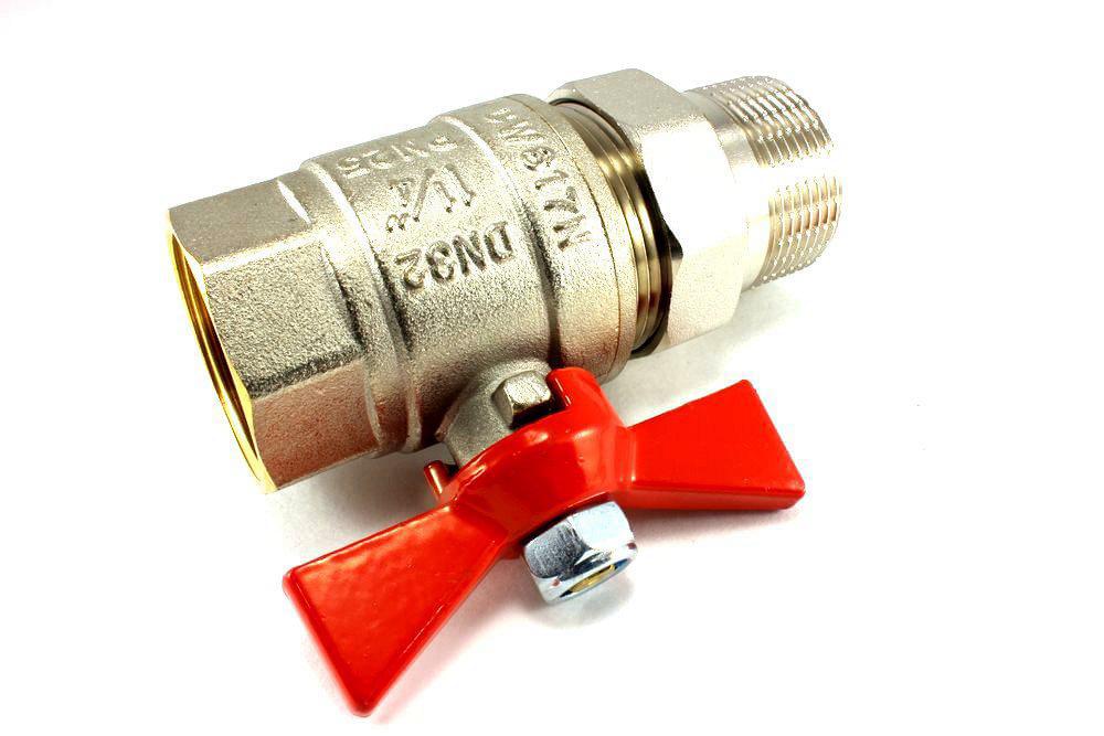 Кран шар. с полусгоном вн.-нар. 1 1/4"  VT.227.N.07