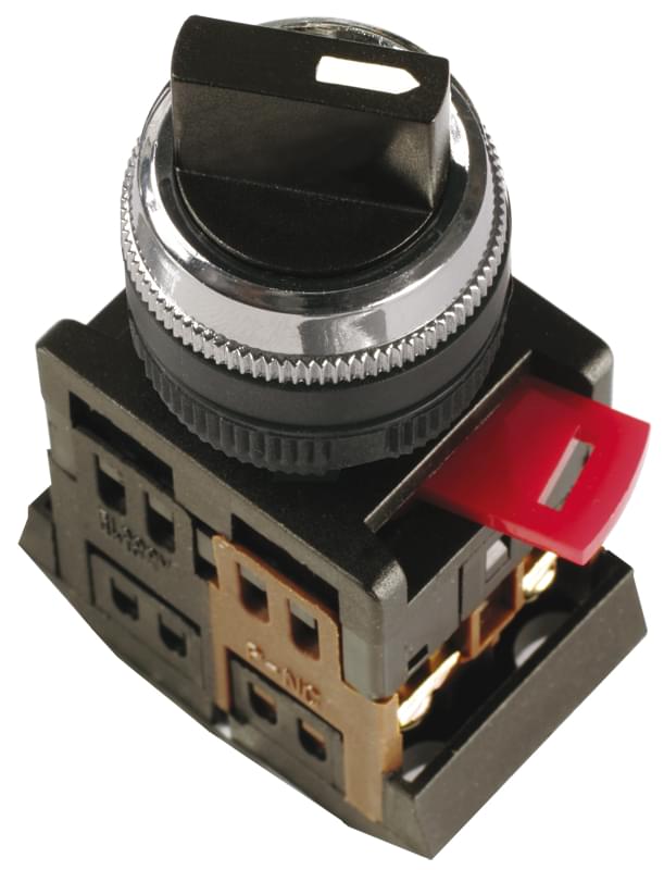 Переключатель ИЭК  АС-22 на 2 полож.  черн. I-O 1з+1р  BSW10-AC-2-K02  35607