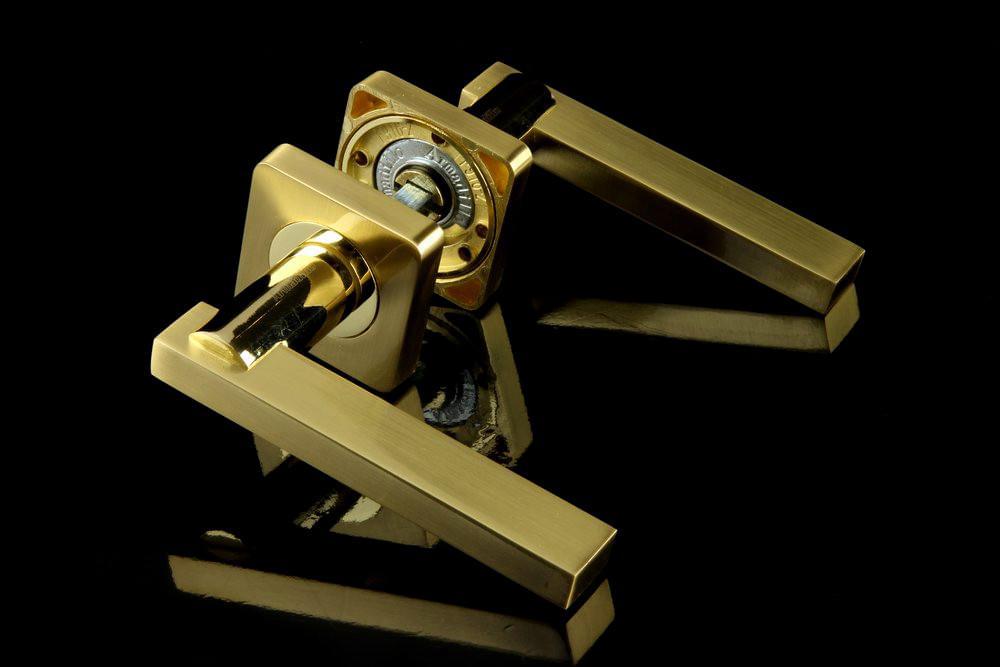 *Ручка раздельная ORBIS SQ004-21SG/GP-4 мат.золото/золото