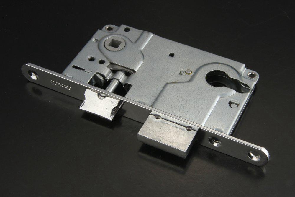 Замок межкомн. LH25-50 CP BOX  отв.планка 1риг.+защ. хром