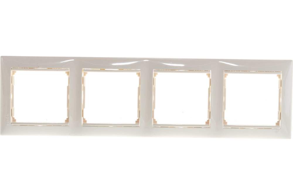Рамка  VALENA  4 поста  гориз. сл.кость  695634/91419
