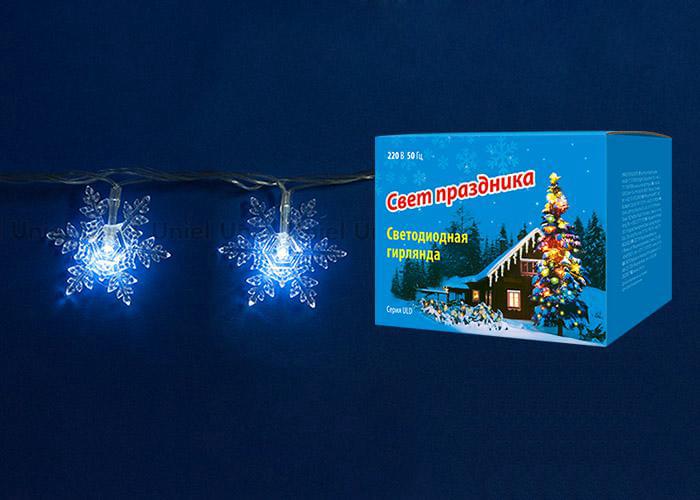 Гирлянда с/д ULD-S0700-050/DTA White IP20 Snowflakers-1  7м  Снежинки-1  07930