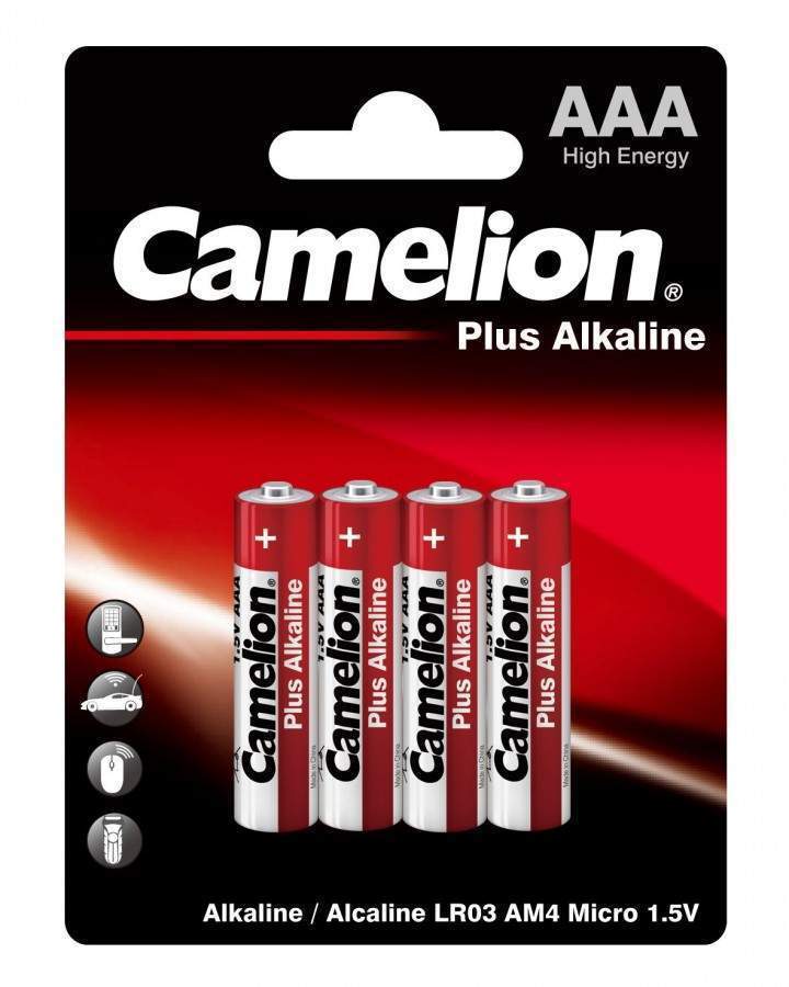Элемент питания CAMELION  Plus Alkaline LR03/286 BL4 112642