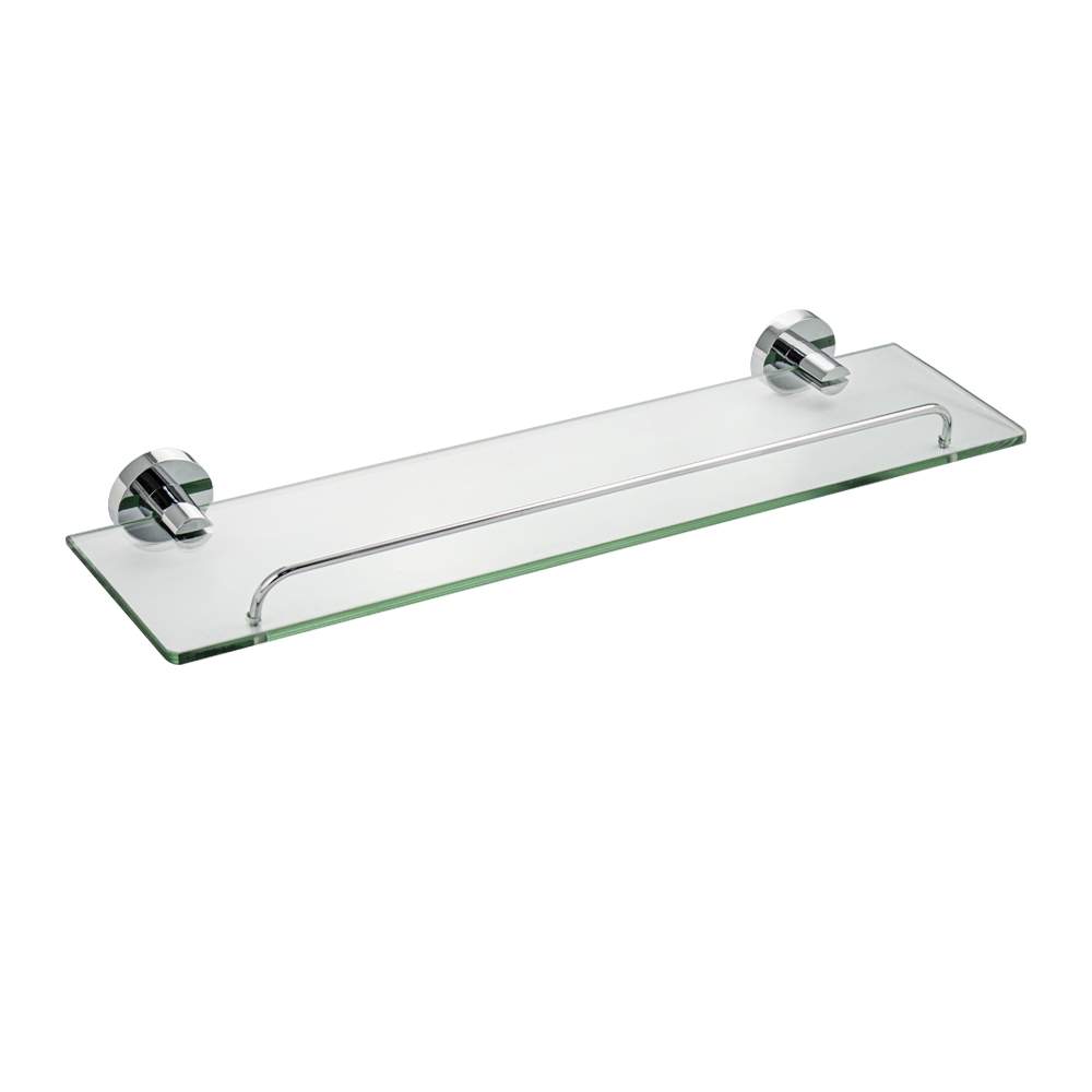 Полка стеклянная GFmark  79006 прямая  хром