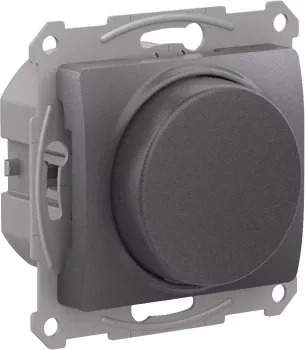 Светорегулятор  SE Glossa  механизм графит поворотно-нажимн. 400Вт  GSL001323  1668269