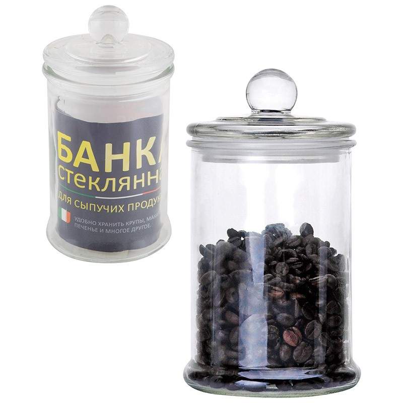 MALLONY Банка 3601 Banca д/сыпучих 0,75л с крышкой, стекло