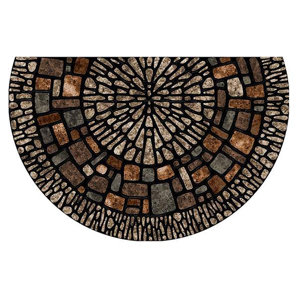 Коврик придверный Апачи  58,5х89  Exploded Medallion Slice (Медальон Салют)  6412