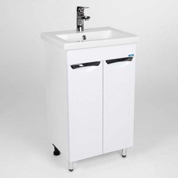 Тумба Лима  50 2 ств. + умыв. COMO 50  1 отв. белый (S-UM-COM50/1-w)