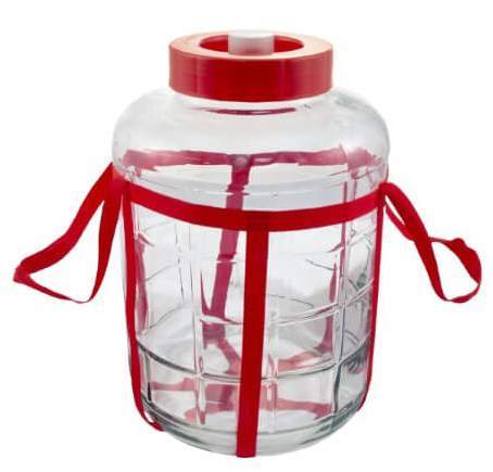 Банка стеклянная 25л с гидрозатвором GL-70/03137