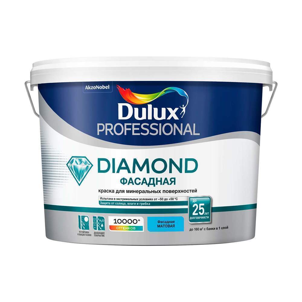 Краска Dulux / Luxium фасадная гладкая BW  9л  5770494