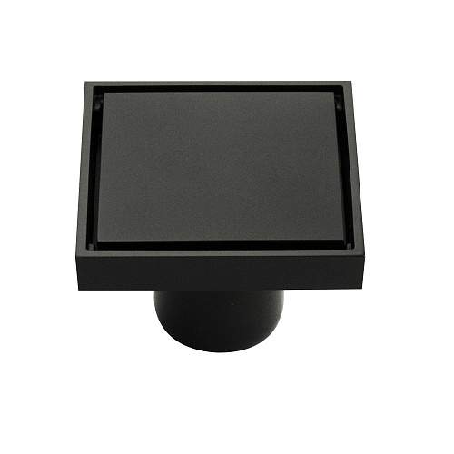 Трап MAGNUS латунный графит 100*100 выход 50мм верт.крышка литая, 00071