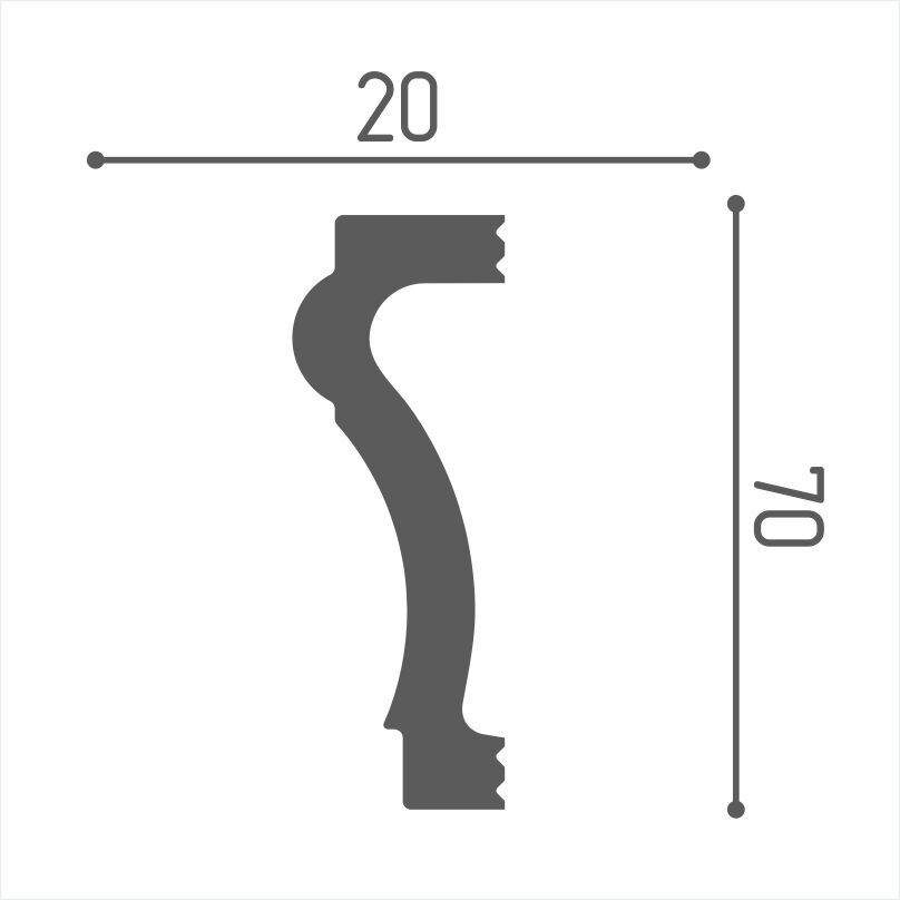 Молдинг XPS POLYMER М 70 70*25/15