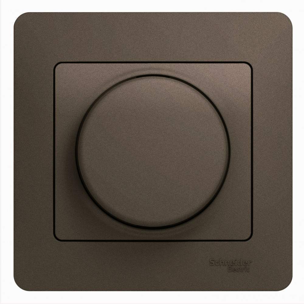 Светорегулятор (диммер) SE Glossa LED RC Шоколад  630Вт/В.А.  универс. в сборе  GSL000837