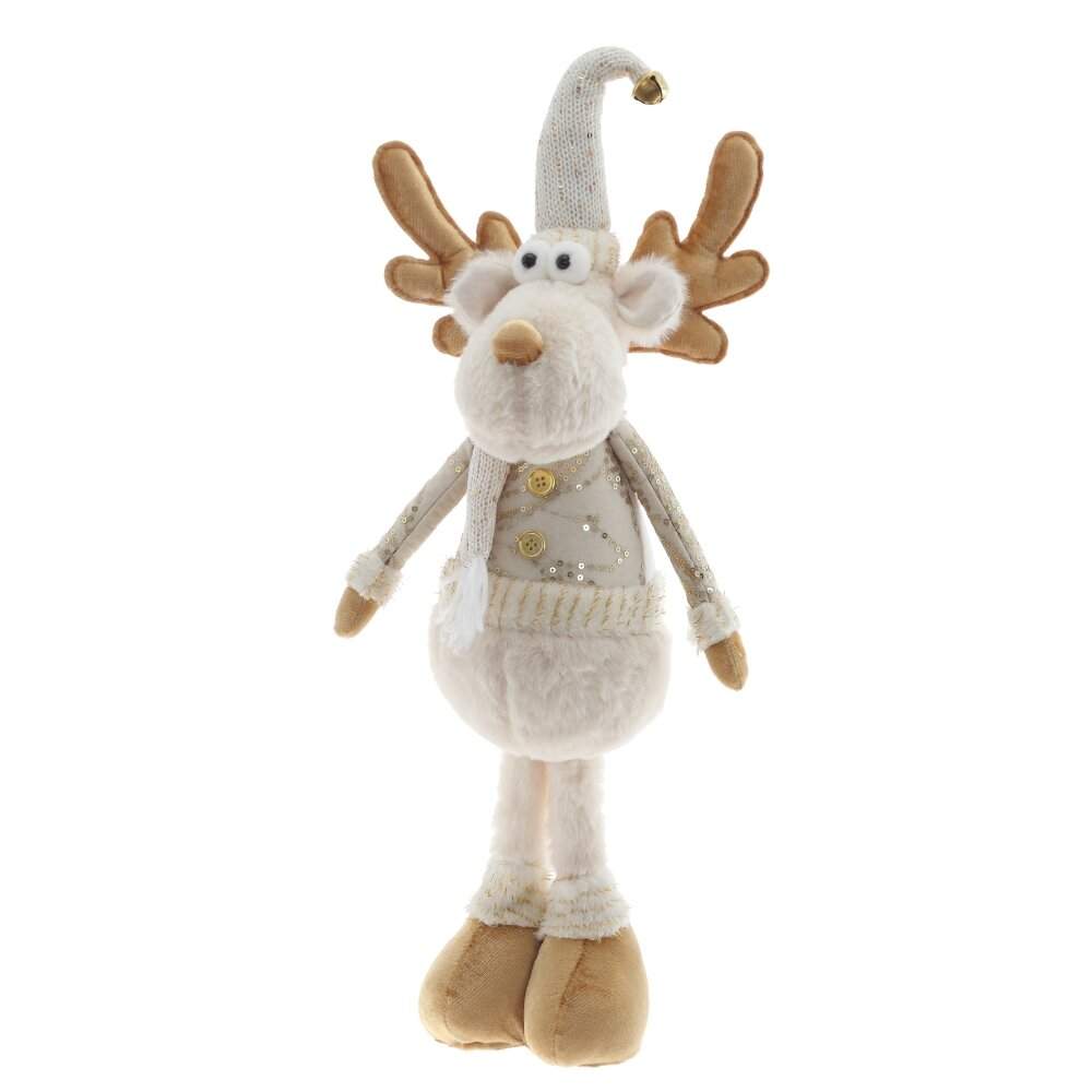 REMECO COLLECTION Игрушка набивная 821875 Олень крем/золото 22х13х48/56см 