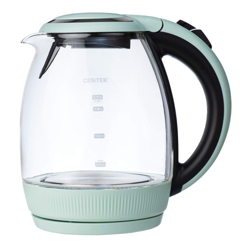 Чайник Centek CT-0008 Mint стекло 1.7л 2200Вт,LED подсветка 