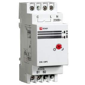 Фотореле с выносным датчиком DIN-1 (ФР) 2-100Лк  25А (3000Вт) EKF fr-din-1-25  312122