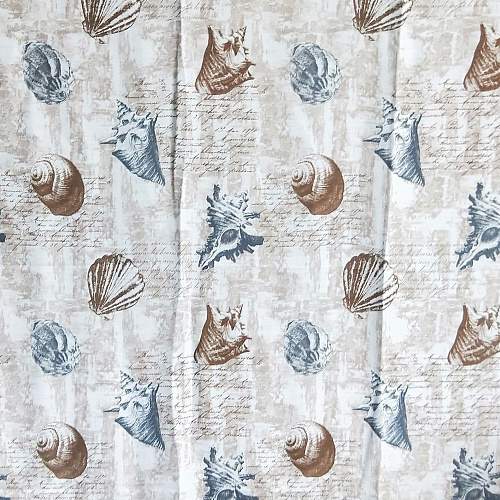 Штора д/ванной без колец 01-50  Ракушки Санакс