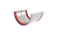 Соединитель желобов ПВХ Grand Line белый (RAL 9003)