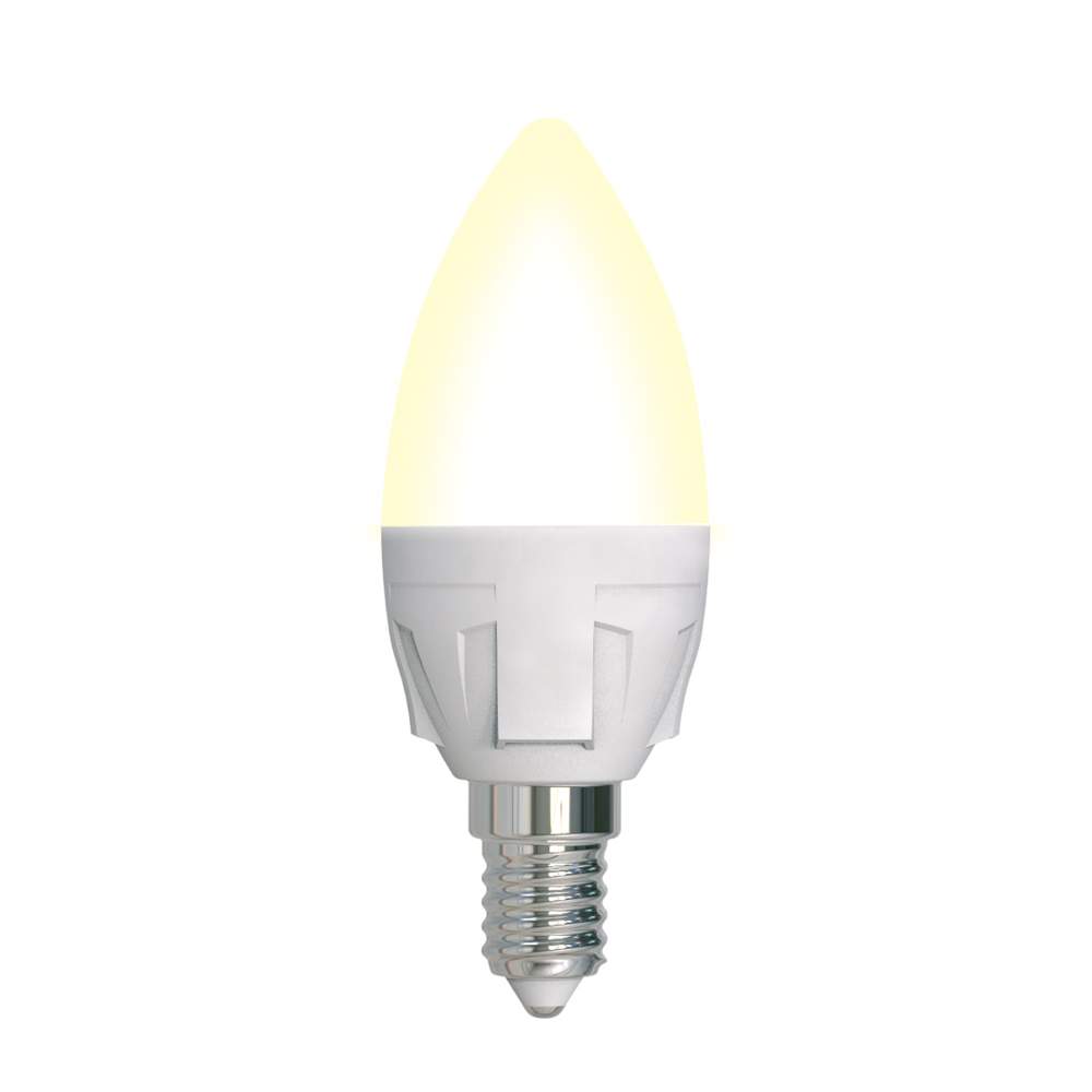 Лампа Uniel LED-C37 7W/3000K/E14/FR/DIM PLP01WH  свеча тепл. бел. UL-00004296