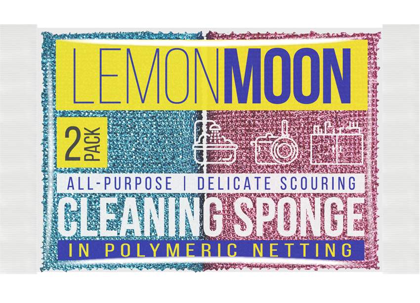 LEMON MOON Набор губок L101 д/посуды в оплетке из полимерных нитей 2шт 120х80х30мм 