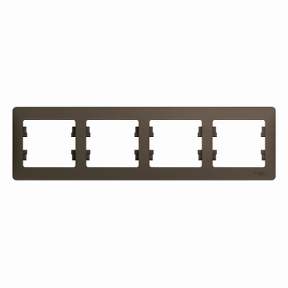 Рамка SE Glossa  Шоколад 4-м  горизонт. GSL000804
