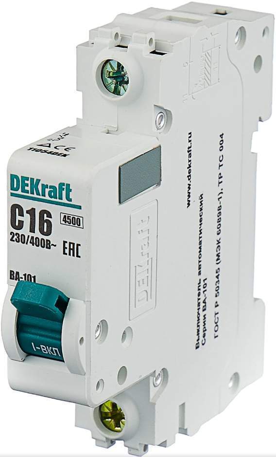 Авт.выкл. 1п ВА-101 В 16А  4,5кА  SchE 11006DEK  152493