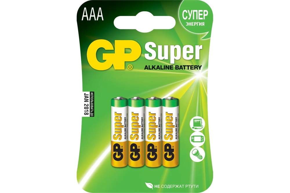 Элемент питания GP Super Alkaline LR3 24A-CR4 BL4  10632