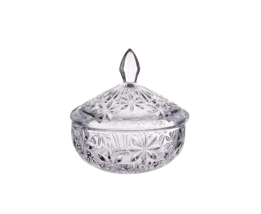 CRYSTALITE BOHEMIA Ваза Perseus-Nova 15см д/конфет с крышкой стекло 19027