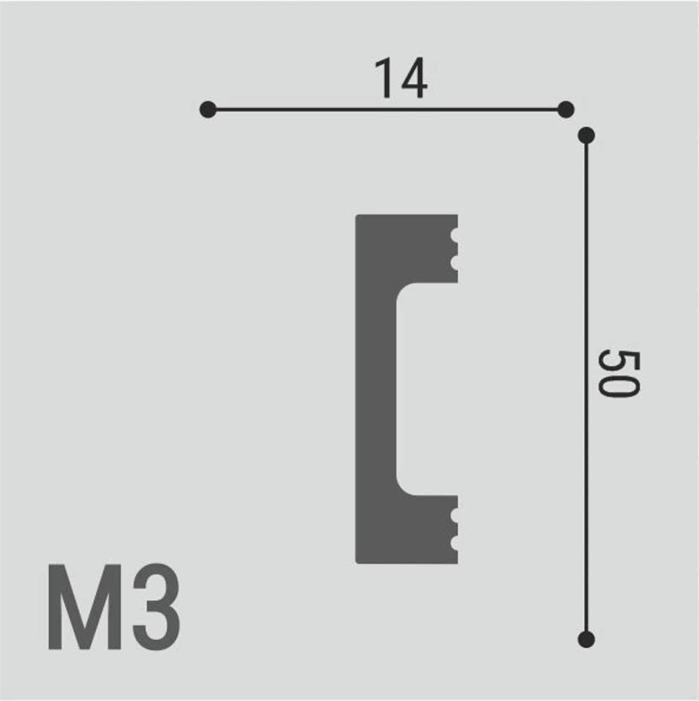 Молдинг XPS POLYMER М 3 50*14/30
