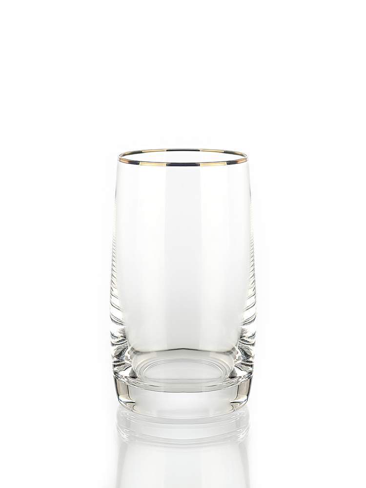 CRYSTALEX BOHEMIA Идеал 20787/25015/250 Набор стаканов д/воды 250мл отводка золото 6шт