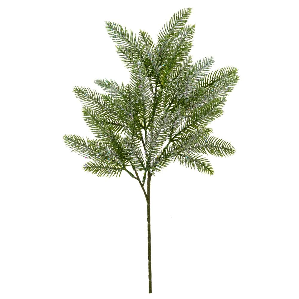 DECOLINE Ветка декоративная HS20231 еловая заснеженная 55см 