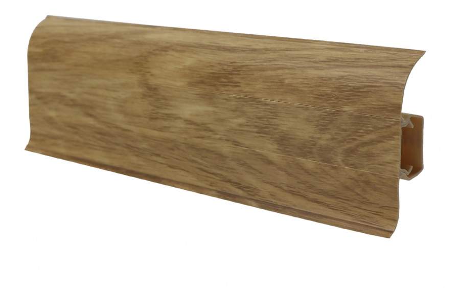 835    Плинтус с кабель-каналом 58мм Дуб Пармский