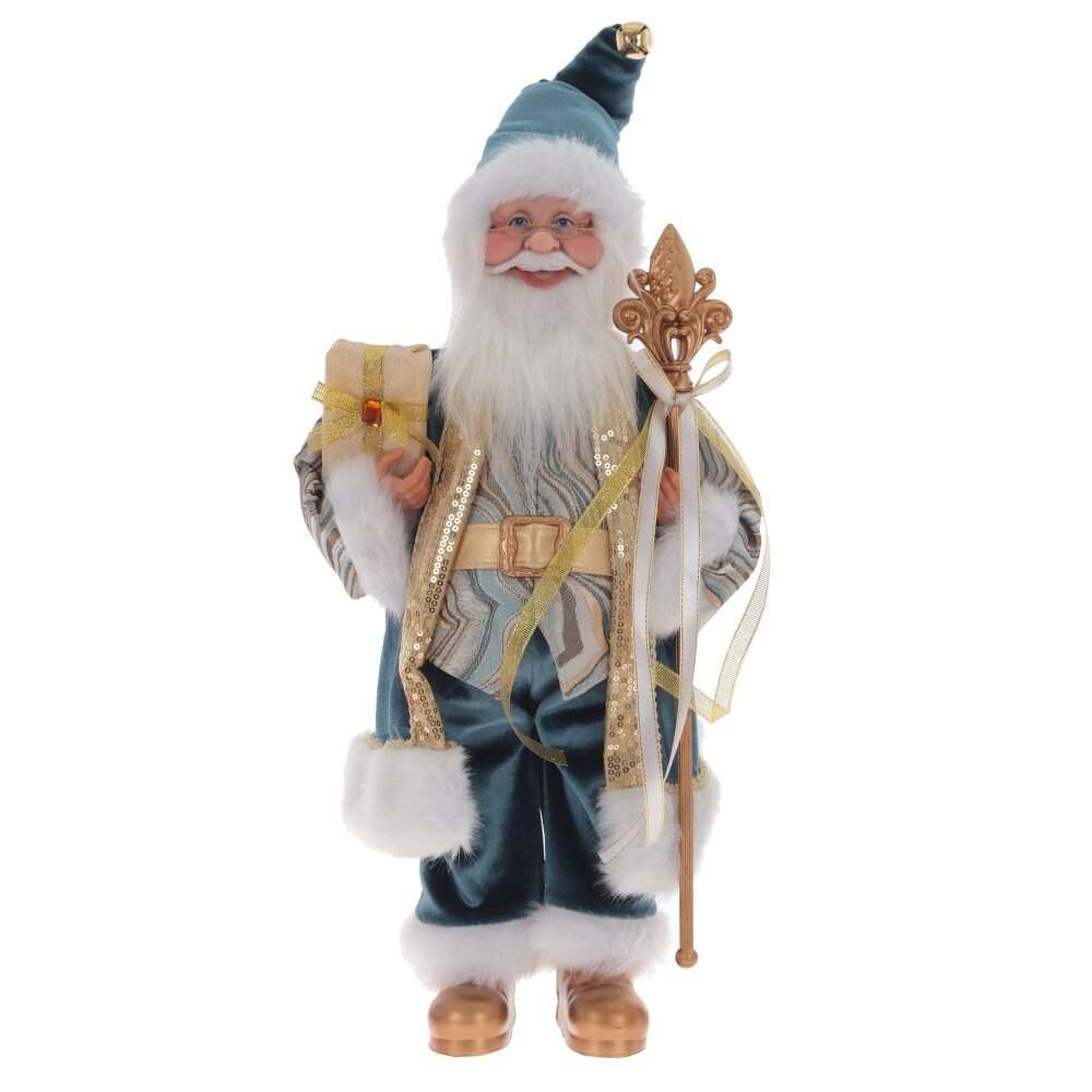 REMECO COLLECTION Дед Мороз 807194 синий/золото 22х15х45/56см